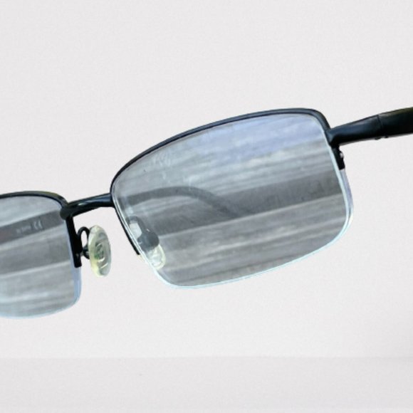 Carrera by Safilo Men Glasses Frame Black Metal Half Rim Eyeglasses Flexolite